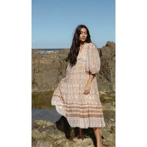 Daughters of India Jasmine Midi Dress - Shell